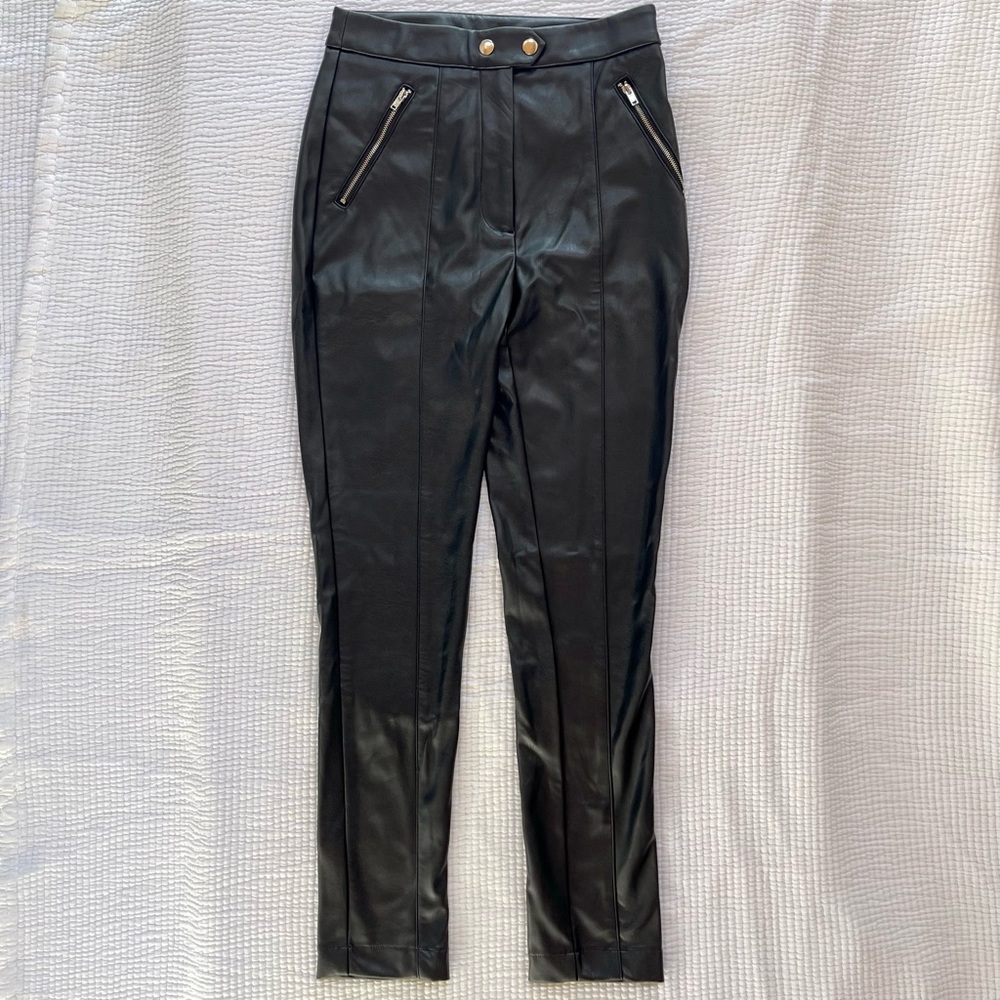 Faux Leather Skinny Pants with Soft Lining